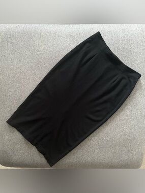 Eileen Fisher Black Wardrobe Staple Midi Skirt Small